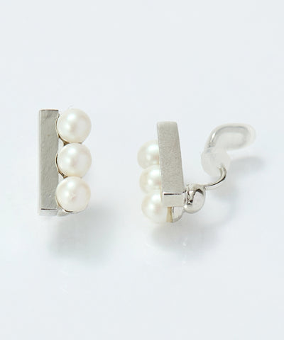 【痛くないシリーズ/金属アレルギー対応】パール＆バーライトフィットイヤリング