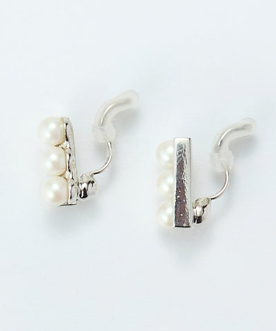 【痛くないシリーズ/金属アレルギー対応】パール＆バーライトフィットイヤリング