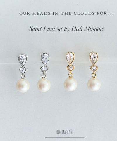 【痛くないシリーズ/金属アレルギー対応】ルナドロップパールライトフィットイヤリング