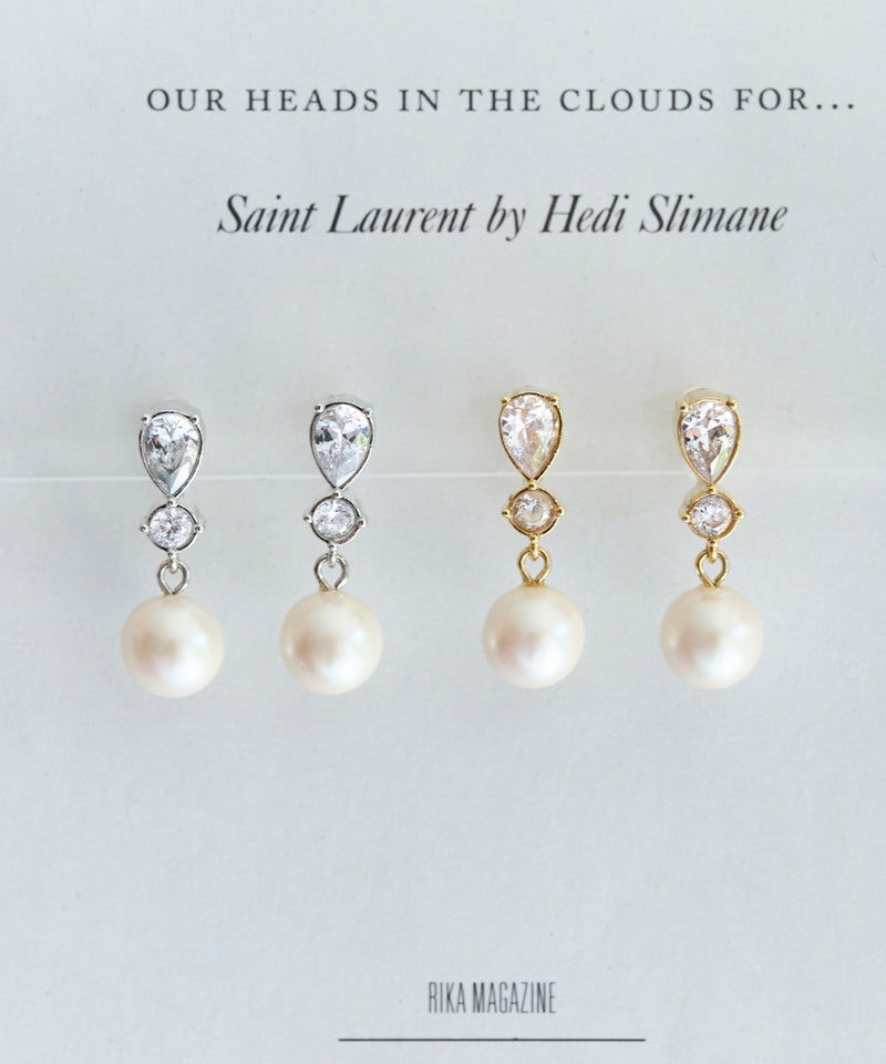 【痛くないシリーズ/金属アレルギー対応】ルナドロップパールライトフィットイヤリング