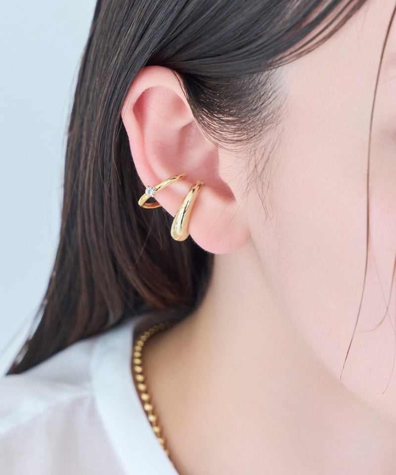 ドレッシングビジューイヤーカフ 片耳