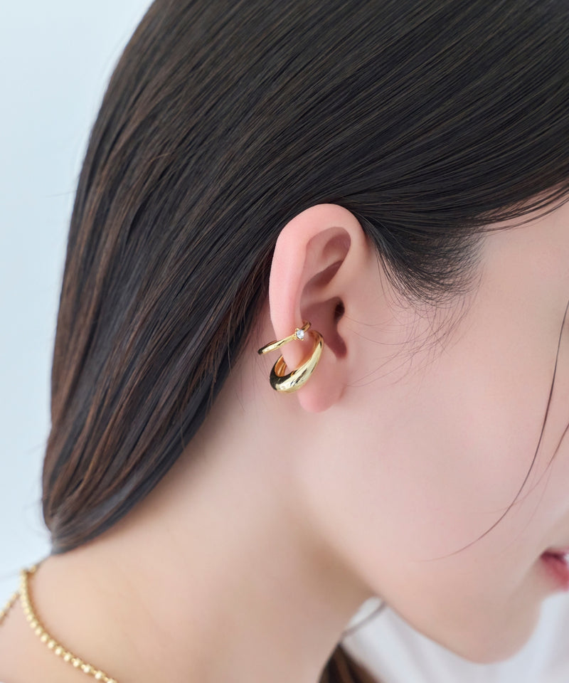 ドレッシングビジューイヤーカフ 片耳