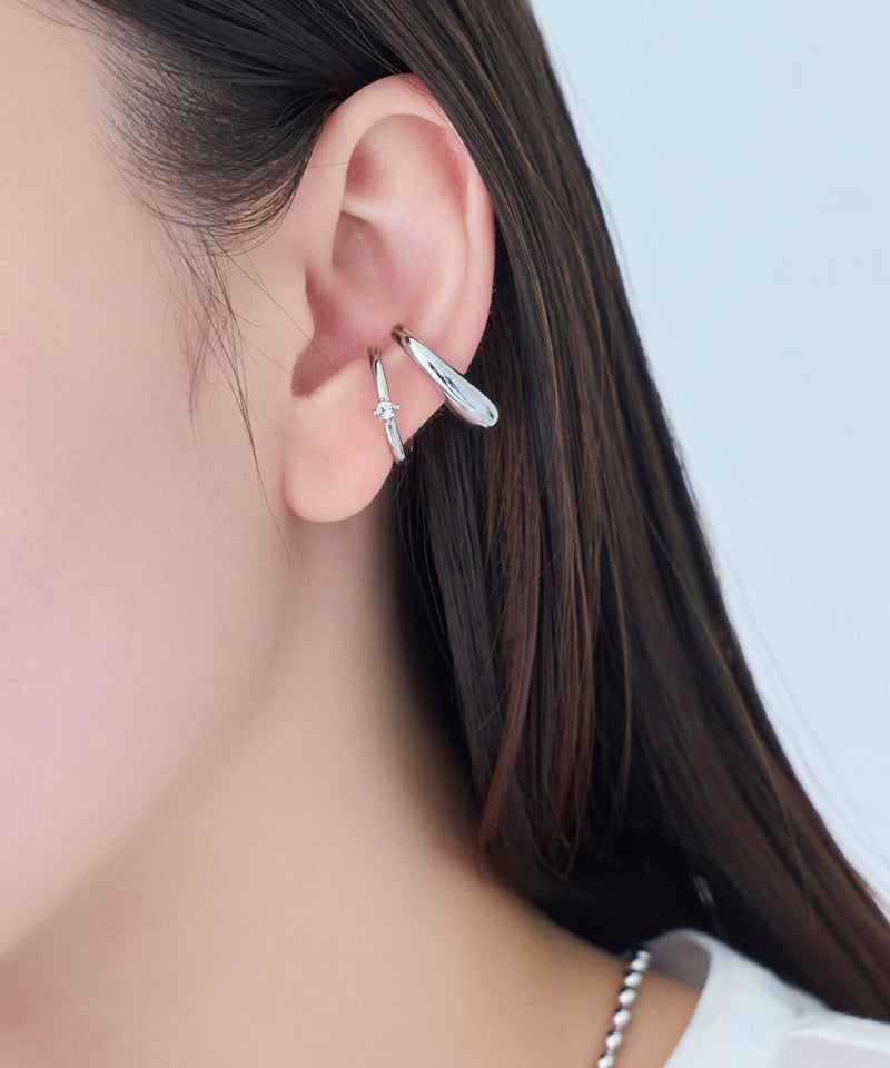 ドレッシングビジューイヤーカフ 片耳