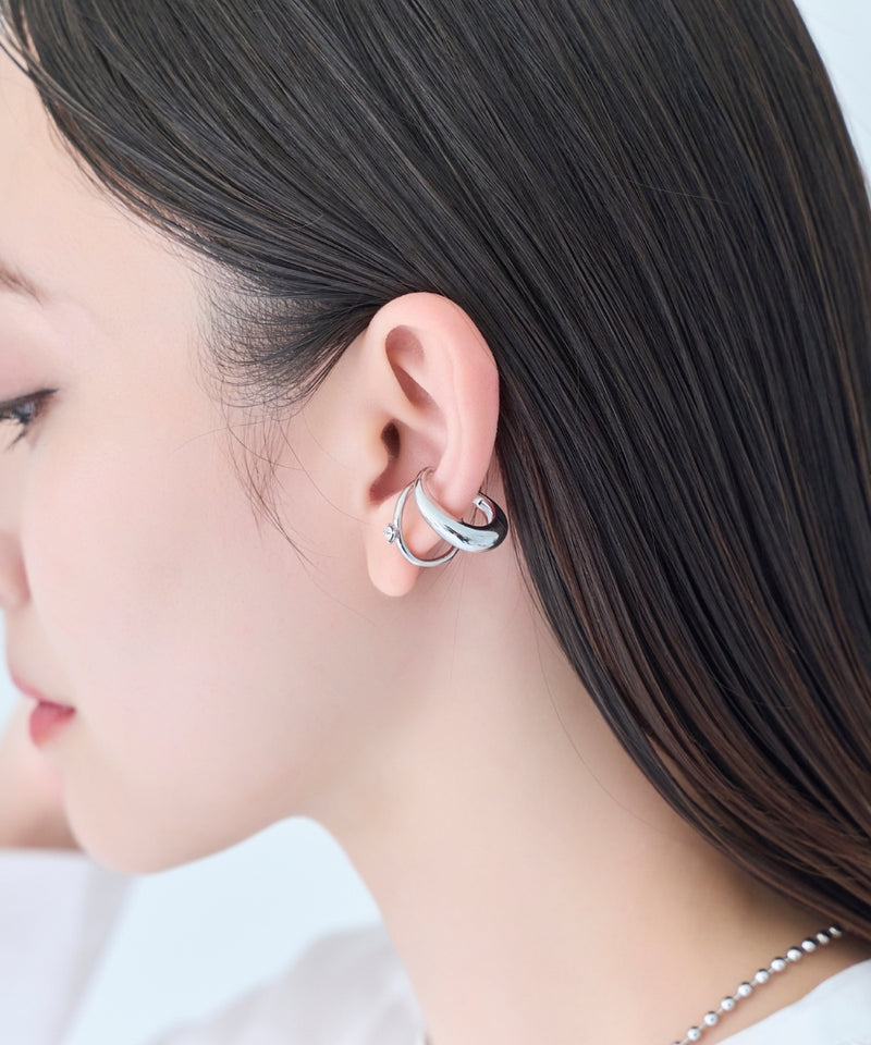 ドレッシングビジューイヤーカフ 片耳