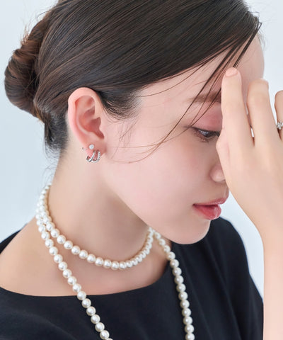 【金属アレルギー対応】2setプリズムビジューイヤーカフ/ニッケルフリー