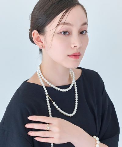 【金属アレルギー対応】2setラインパールイヤーカフ/ニッケルフリー