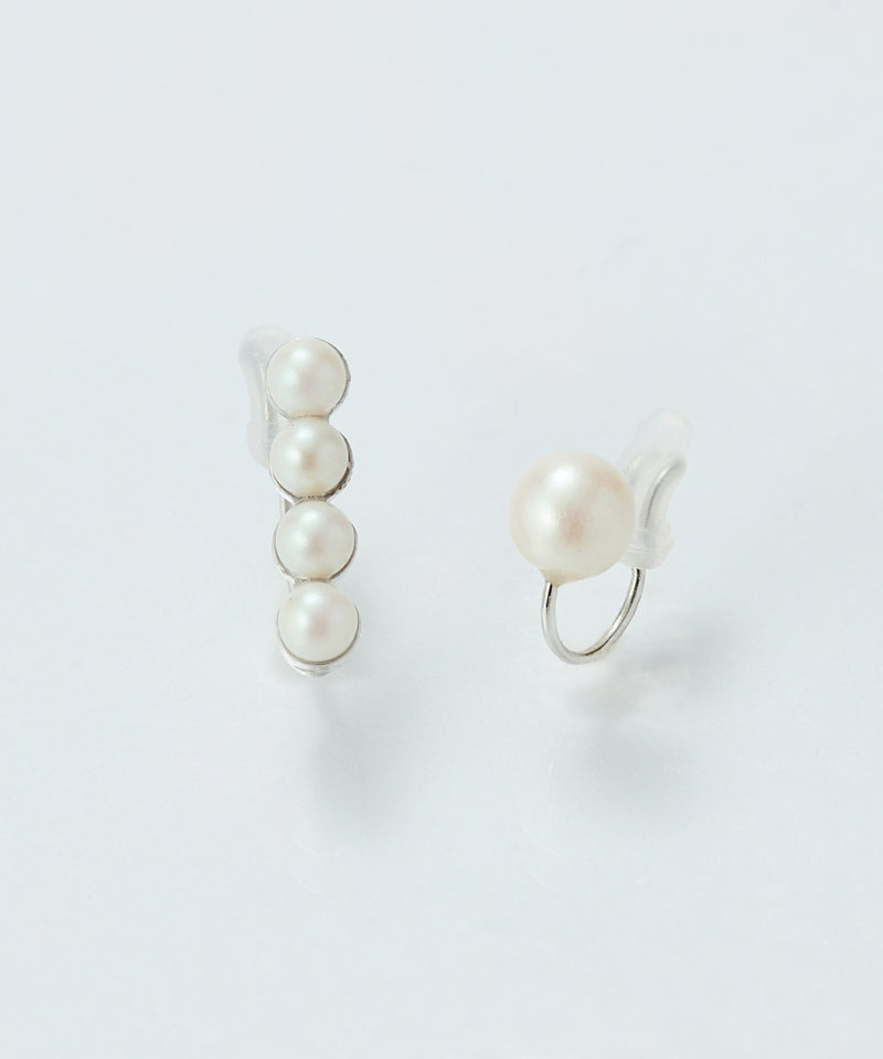 【金属アレルギー対応】2setラインパールイヤーカフ/ニッケルフリー