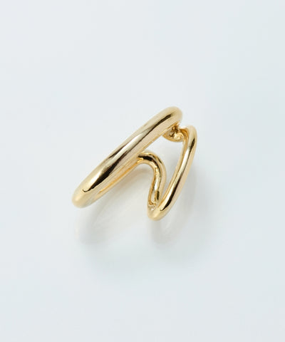 【金属アレルギー対応】ダブルシャインイヤーカフ/ニッケルフリー