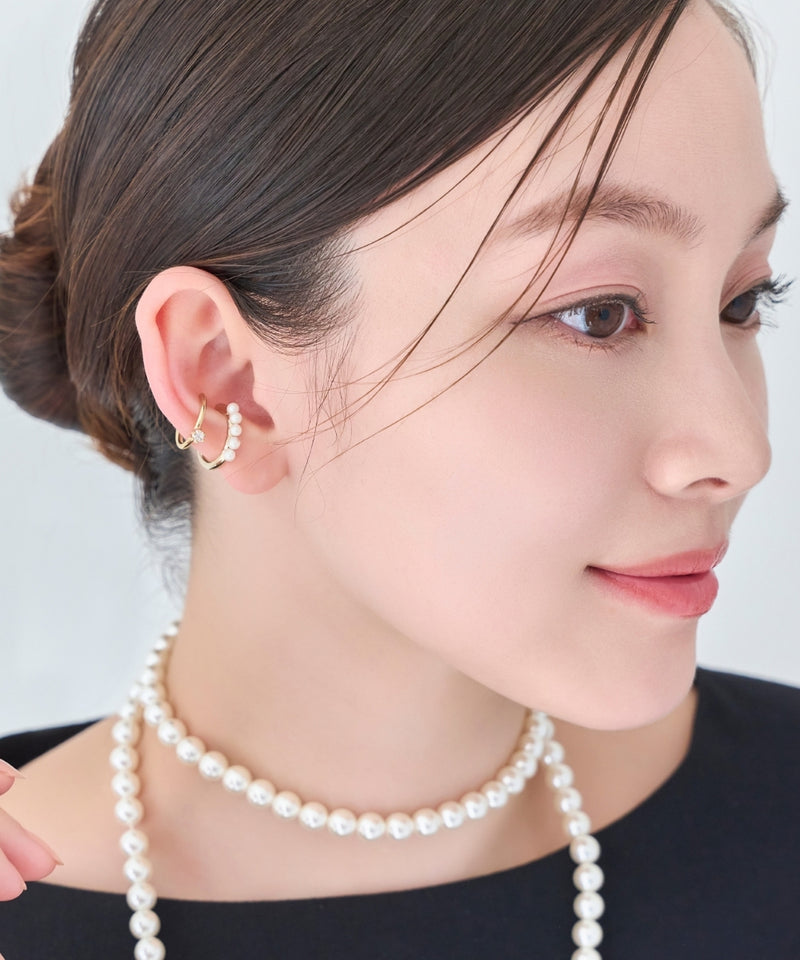 【金属アレルギー対応】ブリンクビジューイヤーカフ/ニッケルフリー