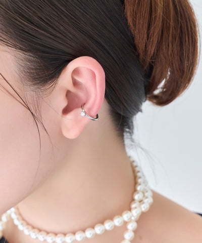 【金属アレルギー対応】ブリンクビジューイヤーカフ/ニッケルフリー