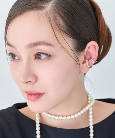 【金属アレルギー対応】ブリンクビジューイヤーカフ/ニッケルフリー