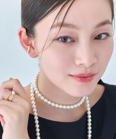 【金属アレルギー対応】パールフローイヤーカフ/ニッケルフリー