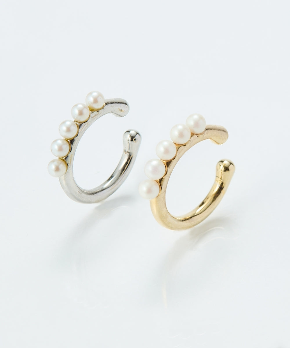 【金属アレルギー対応】パールフローイヤーカフ/ニッケルフリー