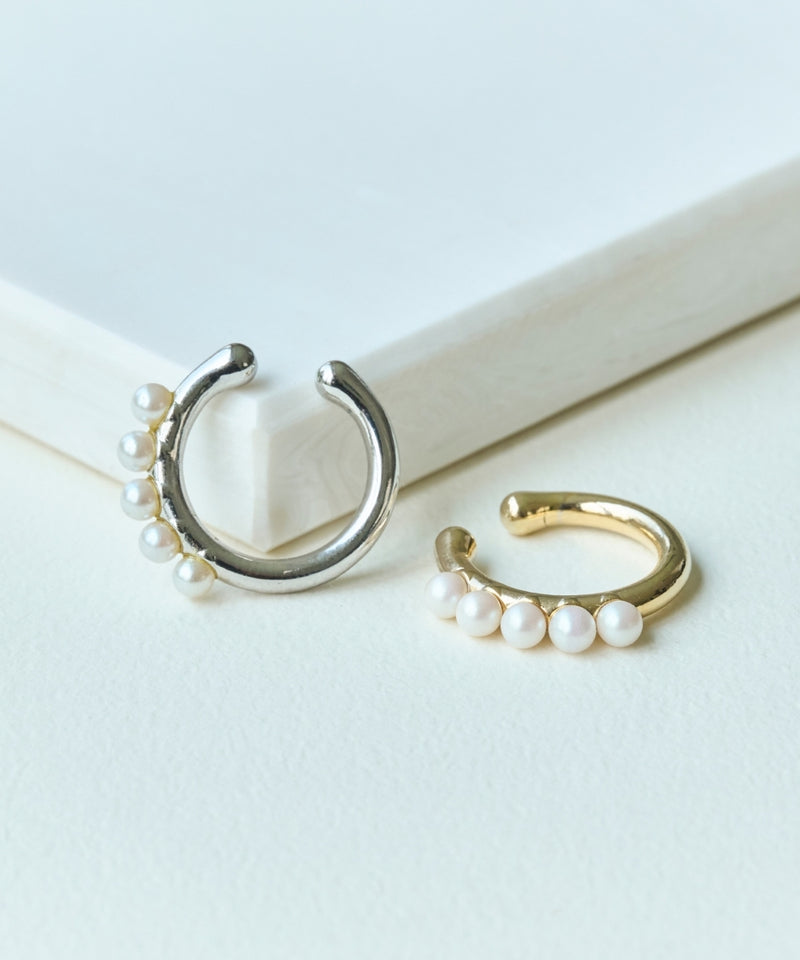 【金属アレルギー対応】パールフローイヤーカフ/ニッケルフリー