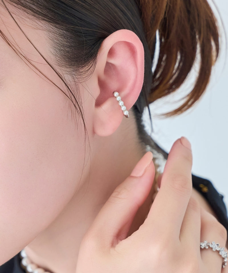 【金属アレルギー対応】パールフローイヤーカフ/ニッケルフリー