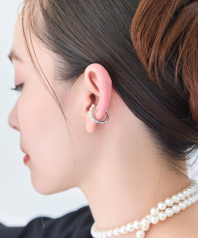 【金属アレルギー対応】パールフローイヤーカフ/ニッケルフリー