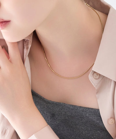 【金属アレルギー対応】リンキーデザインチェーンネックレス ニッケルフリー