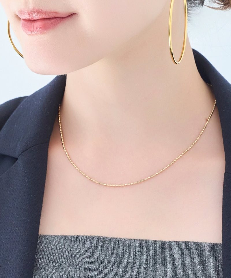 【金属アレルギー対応】リンキービーンデザインチェーンネックレス ニッケルフリー