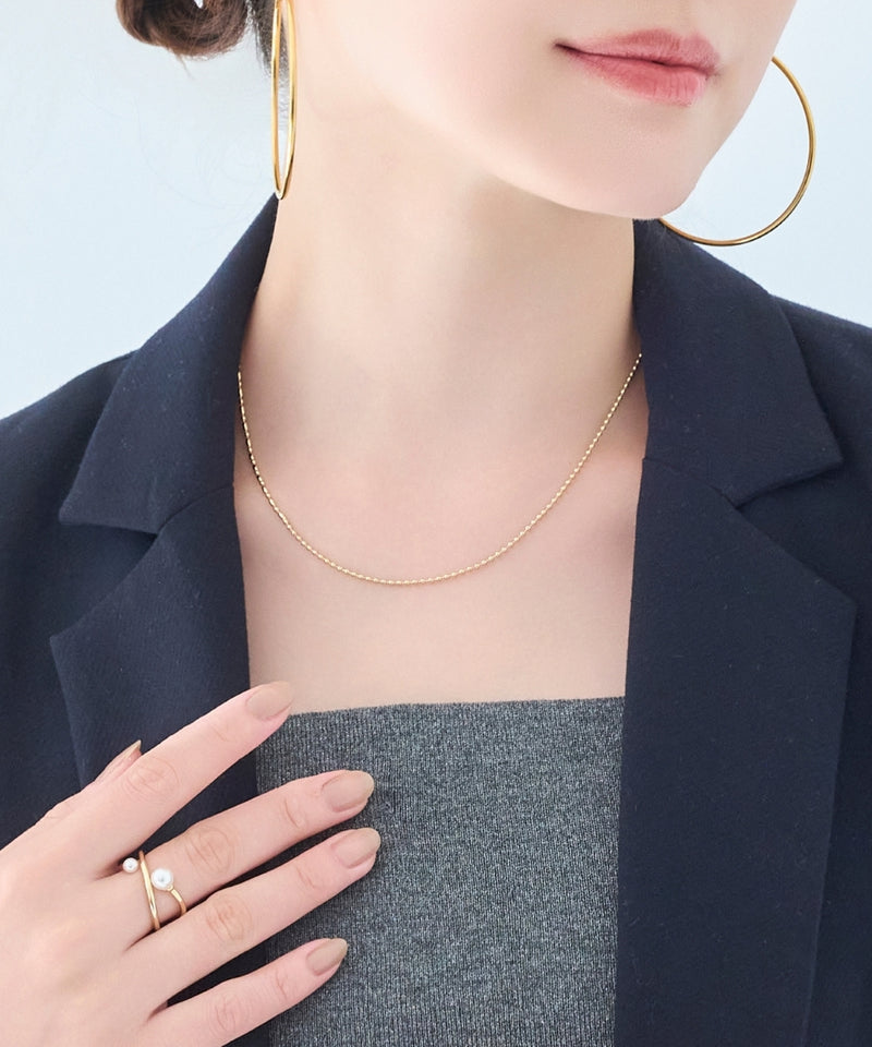 【金属アレルギー対応】リンキービーンデザインチェーンネックレス ニッケルフリー