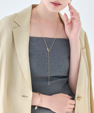 【金属アレルギー対応】リンキーデザインロングチェーンネックレス ニッケルフリー