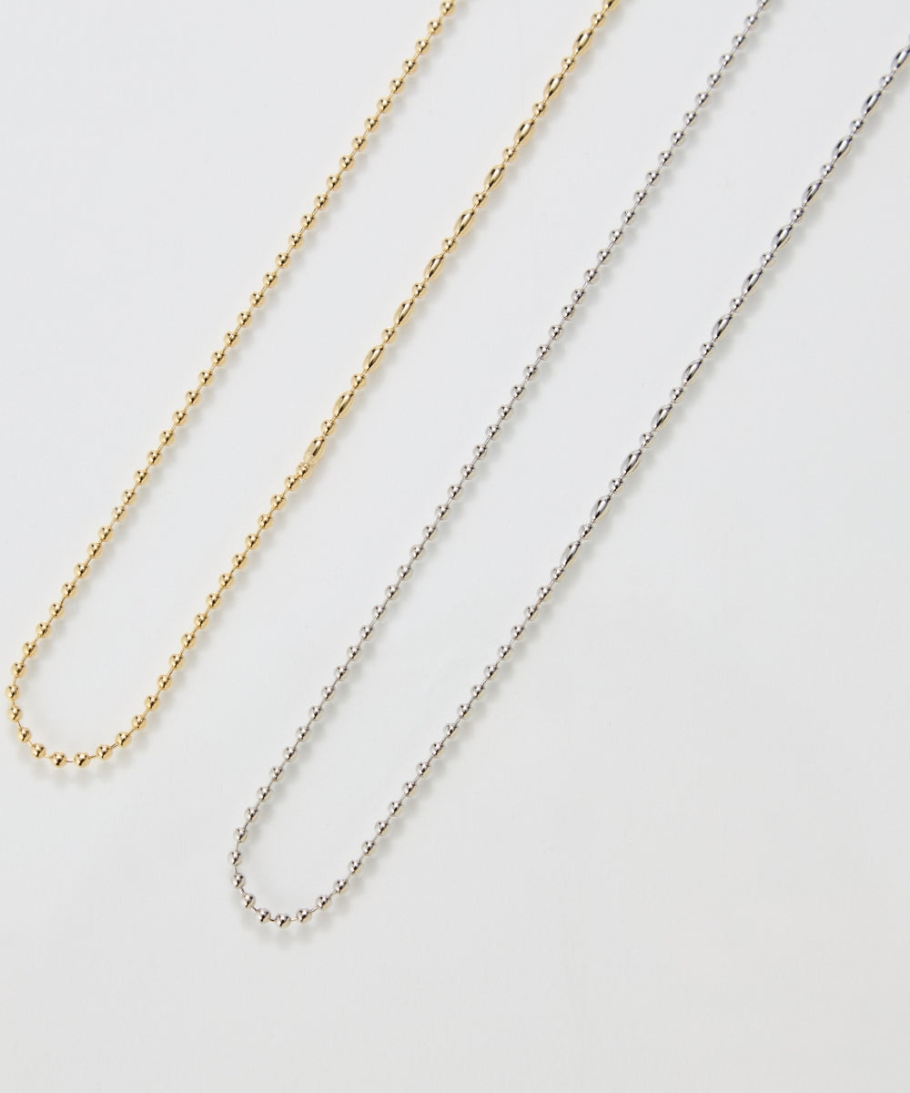 【金属アレルギー対応】リンキーデザインロングチェーンネックレス ニッケルフリー