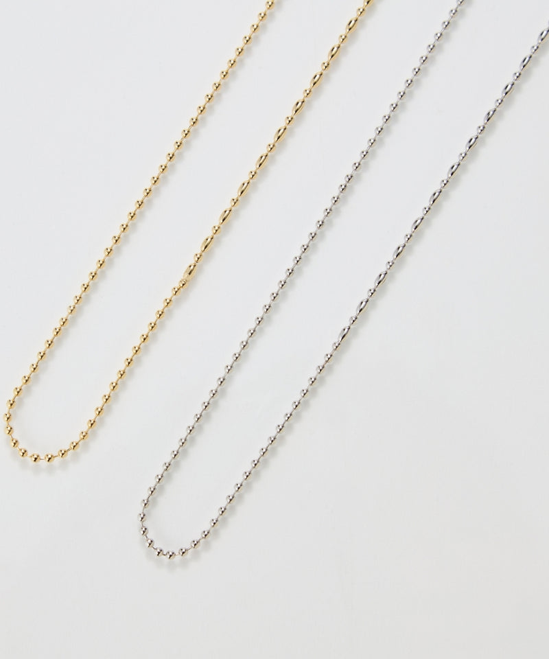 【金属アレルギー対応】リンキーデザインロングチェーンネックレス ニッケルフリー