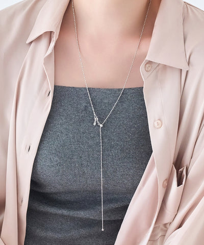 【金属アレルギー対応】リンキーデザインロングチェーンネックレス ニッケルフリー