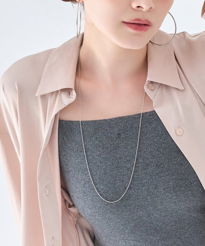 【金属アレルギー対応】リンキーデザインロングチェーンネックレス ニッケルフリー