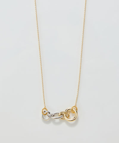 【金属アレルギー対応】ミックスチェーンメタルネックレス ニッケルフリー