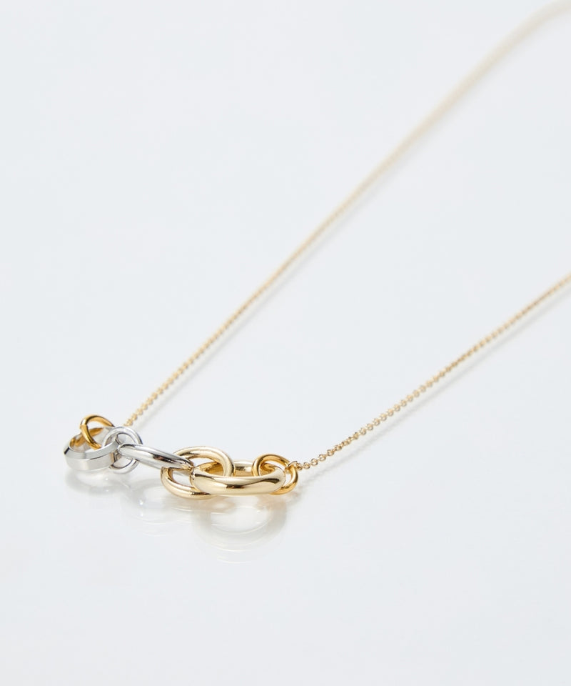 【金属アレルギー対応】ミックスチェーンメタルネックレス ニッケルフリー