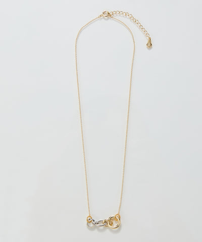 【金属アレルギー対応】ミックスチェーンメタルネックレス ニッケルフリー