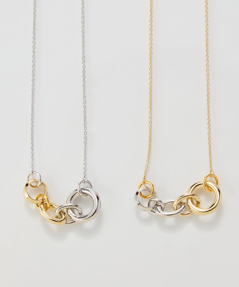 【金属アレルギー対応】ミックスチェーンメタルネックレス ニッケルフリー