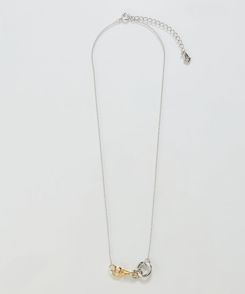 【金属アレルギー対応】ミックスチェーンメタルネックレス ニッケルフリー