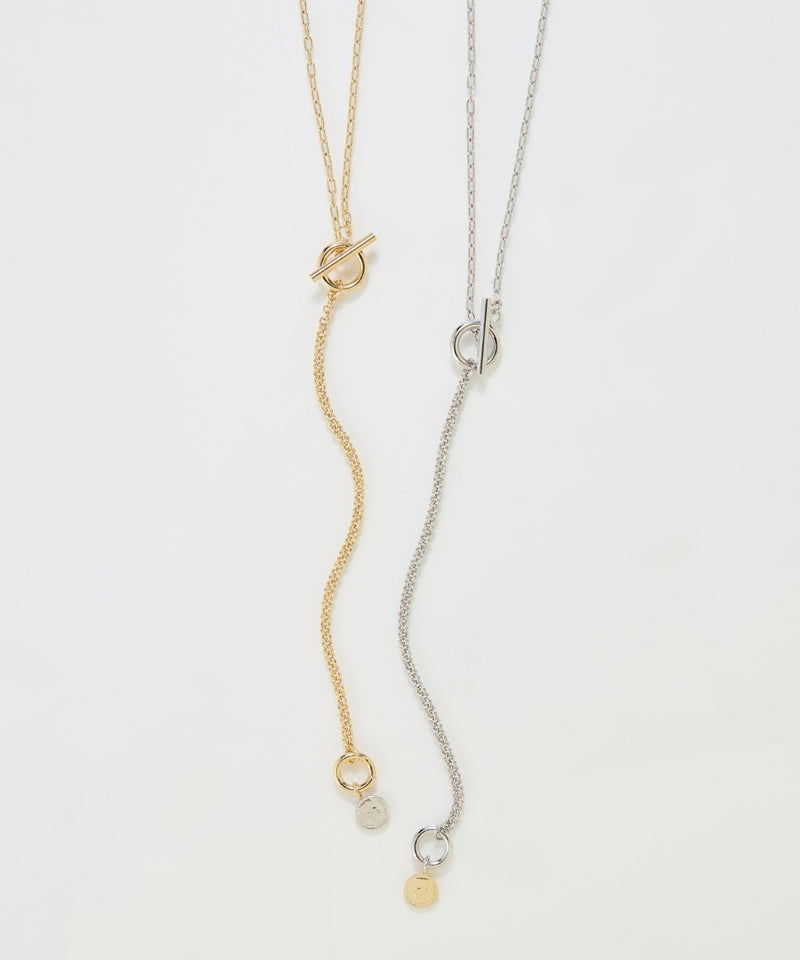【金属アレルギー対応】ミニマルチェーンロングコインネックレス ニッケルフリー