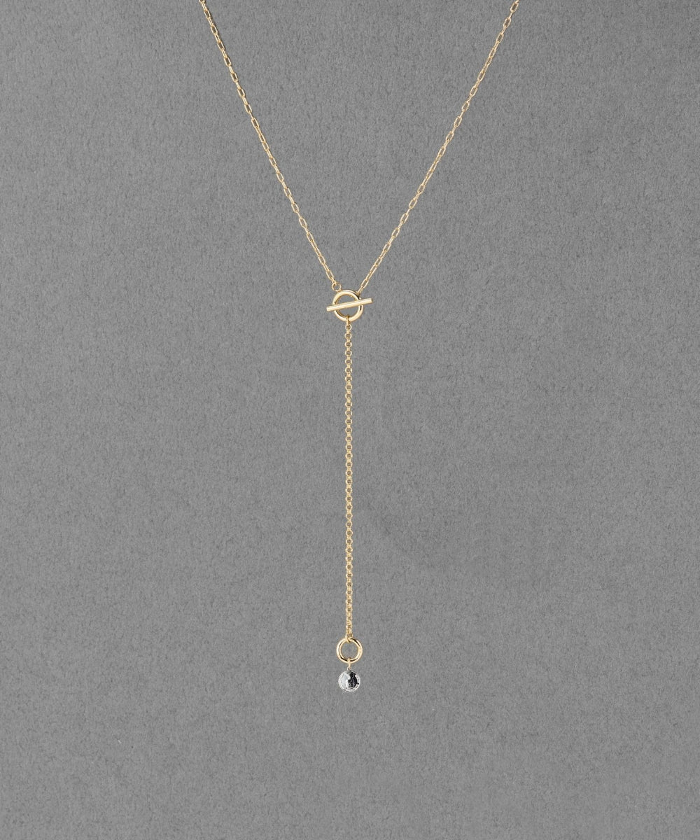 【金属アレルギー対応】ミニマルチェーンロングコインネックレス ニッケルフリー