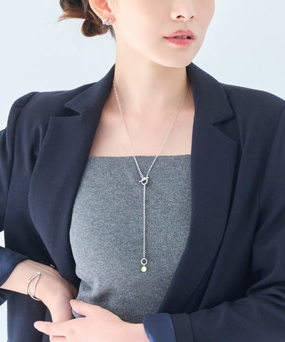 【金属アレルギー対応】ミニマルチェーンロングコインネックレス ニッケルフリー