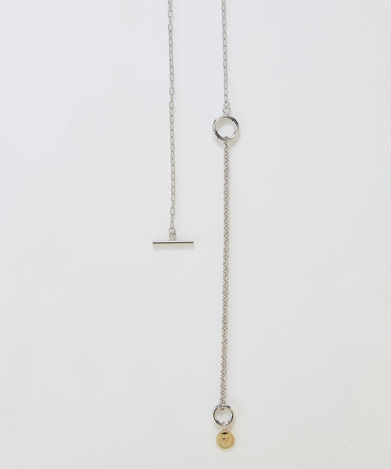 【金属アレルギー対応】ミニマルチェーンロングコインネックレス ニッケルフリー