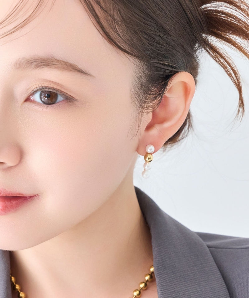 【金属アレルギー対応】ミックスドットピアス/ニッケルフリー