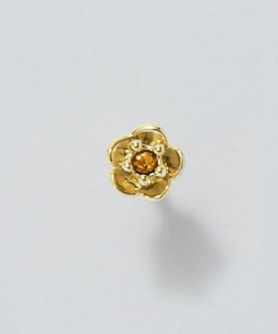 【金属アレルギー対応】プチフラワービジュースタッドピアス（片耳）