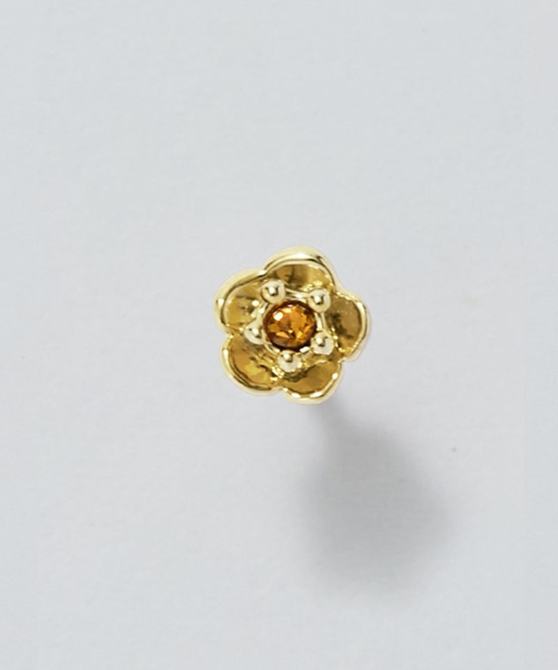 【金属アレルギー対応】プチフラワービジュースタッドピアス（片耳）