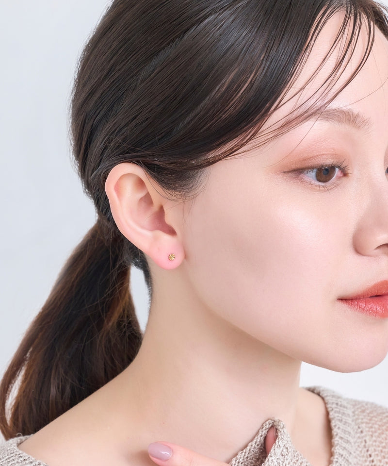 【金属アレルギー対応】プチフラワービジュースタッドピアス（片耳）