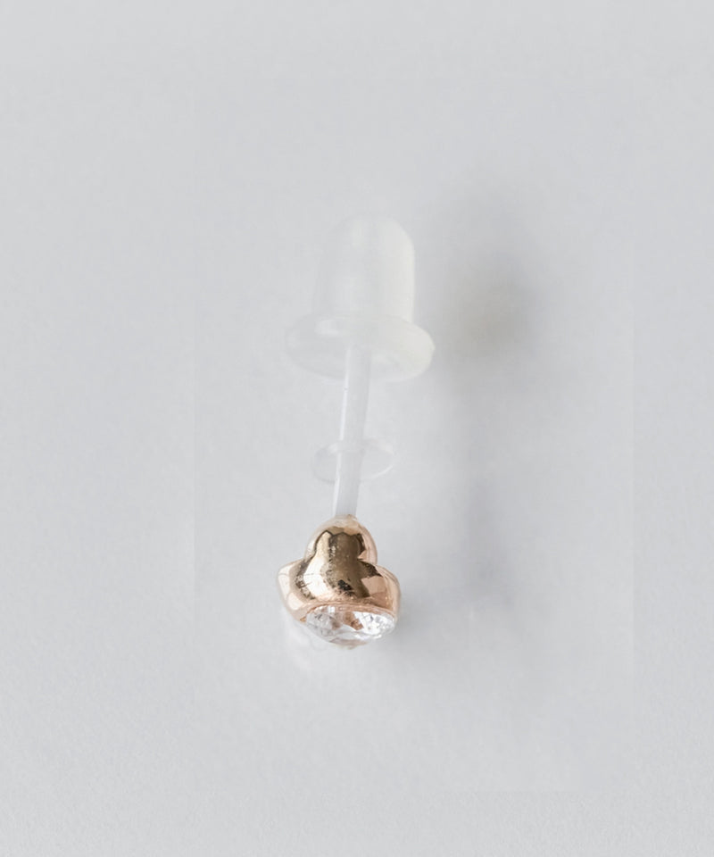 【金属アレルギー対応】ムーンライトビジューセラミックピアス（片耳）