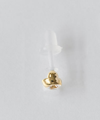 【金属アレルギー対応】ムーンライトビジューセラミックピアス（片耳）