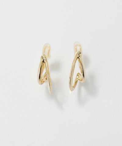 【痛くないシリーズ/金属アレルギー対応】ベーシックダブルハーフフープライトフィットイヤリング