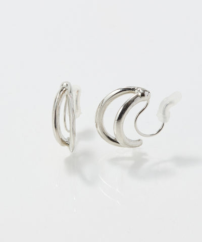 【痛くないシリーズ/金属アレルギー対応】ベーシックダブルハーフフープライトフィットイヤリング