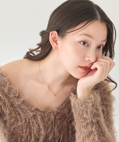 【2025Xmas Collection】ラディアントミニクロスネックレス&ピアス/BOX&ショッパー付き