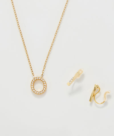 【2025Xmas Collection】ラディアントオーバルパヴェネックレス&イヤリング/BOX&ショッパー付き