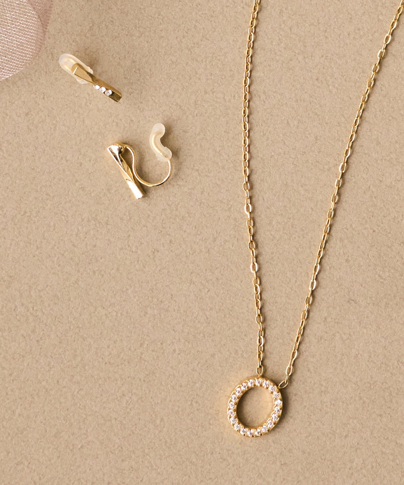 【2025Xmas Collection】ラディアントオーバルパヴェネックレス&イヤリング/BOX&ショッパー付き