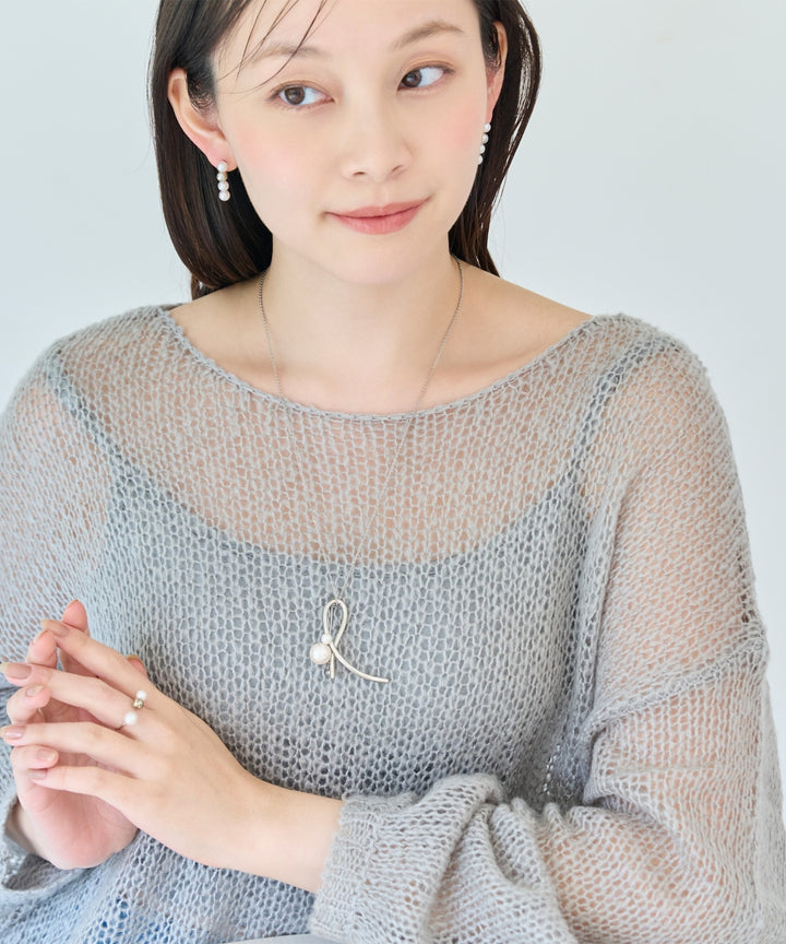 Phoebe/フィービィー】 2wayクロスメタルパールブローチネックレス