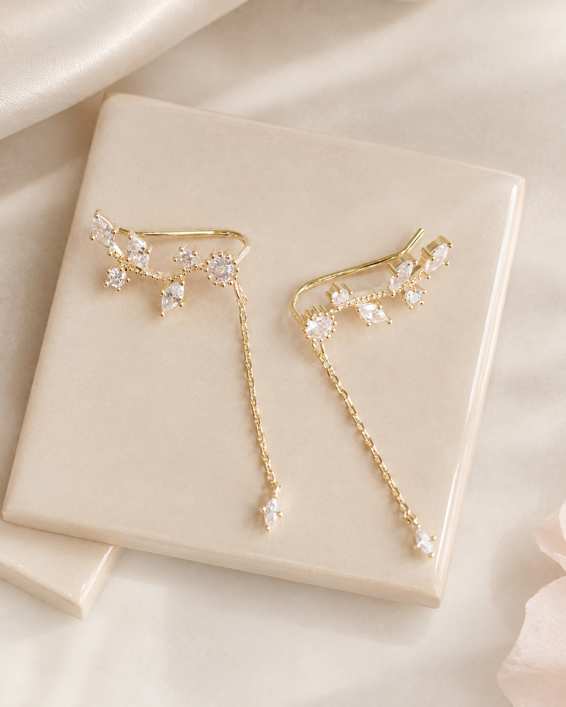2wayフラワリービジューピアス&イヤリング